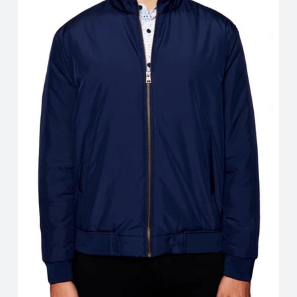 Con.Struct Hybrid Navy Blue Bomber Jacket - Size M